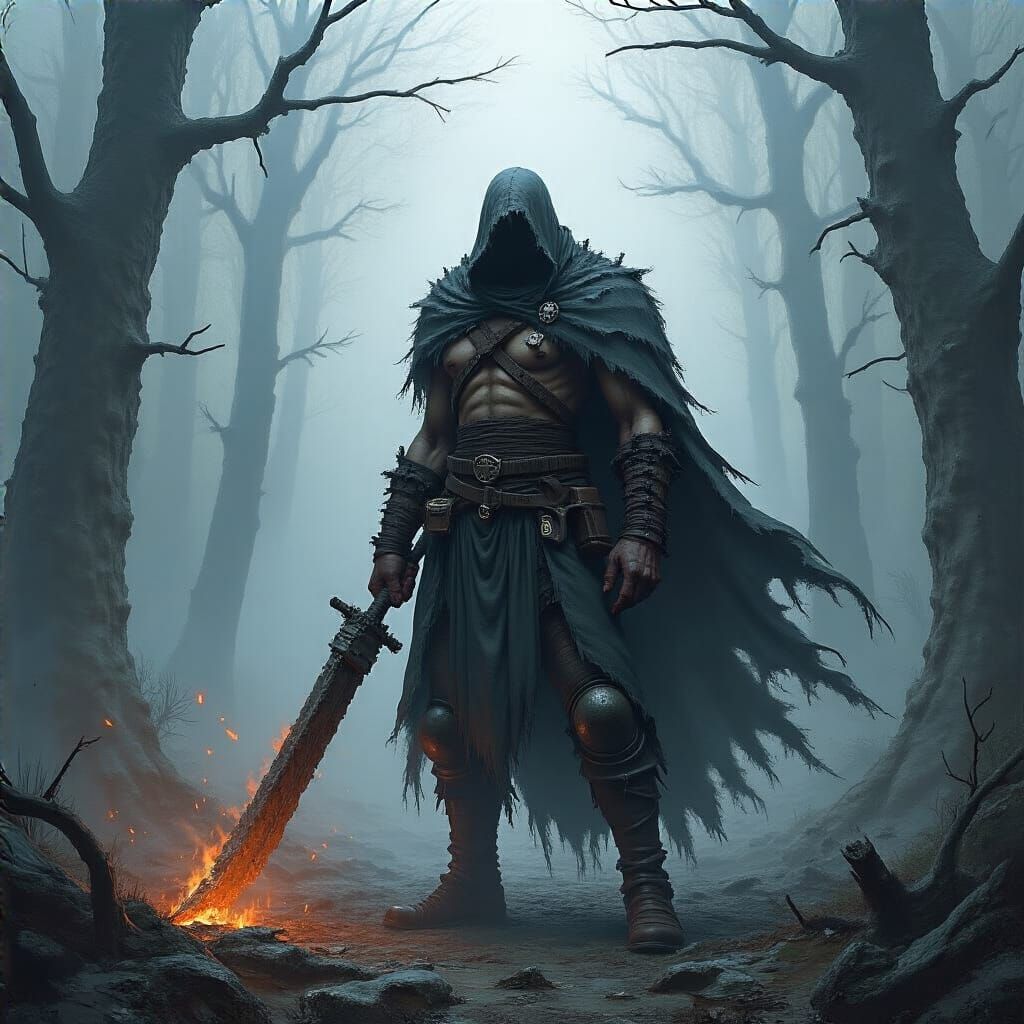 Grimdark Fantasy Landscape by Nick Bradshaw Style