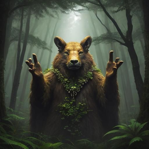 Lush Green Forest Scene