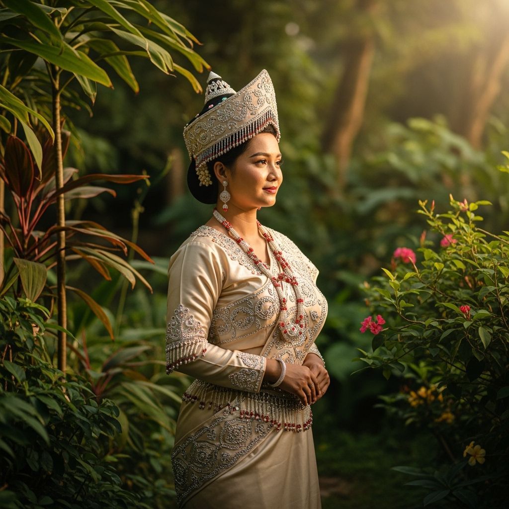 Elegant Manipuri Woman in Traditional Attire