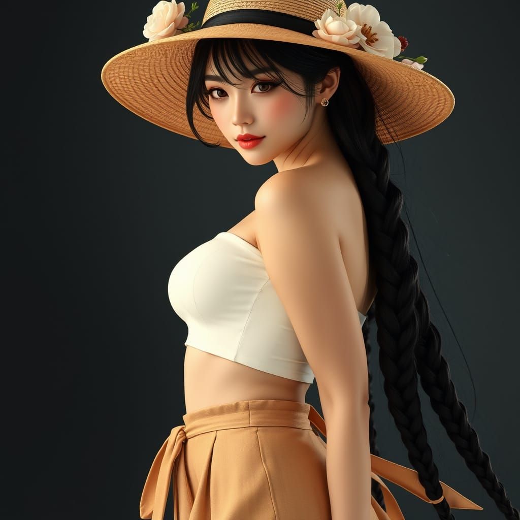 Exquisite Japanese Woman in Digital Art
