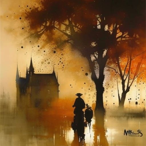 Expressive Watercolor Painting Inspired by Nature