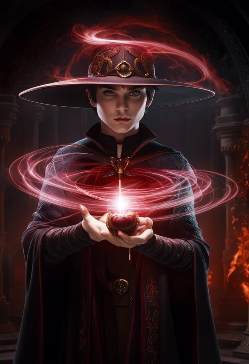 Hobbit Warlock in Graveyard, Hyperrealistic Oil Painting