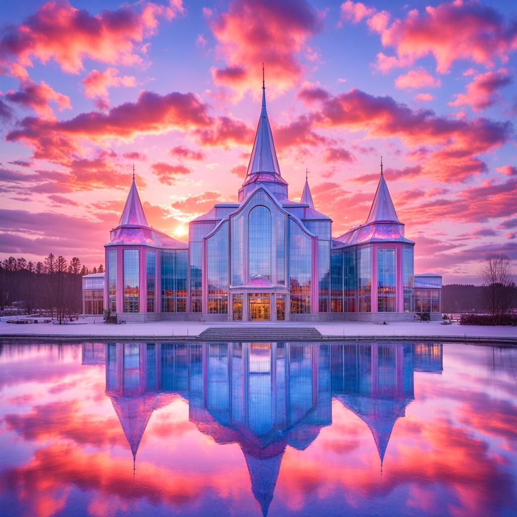 Prismatic Crystal Building: A Digital Matte Painting