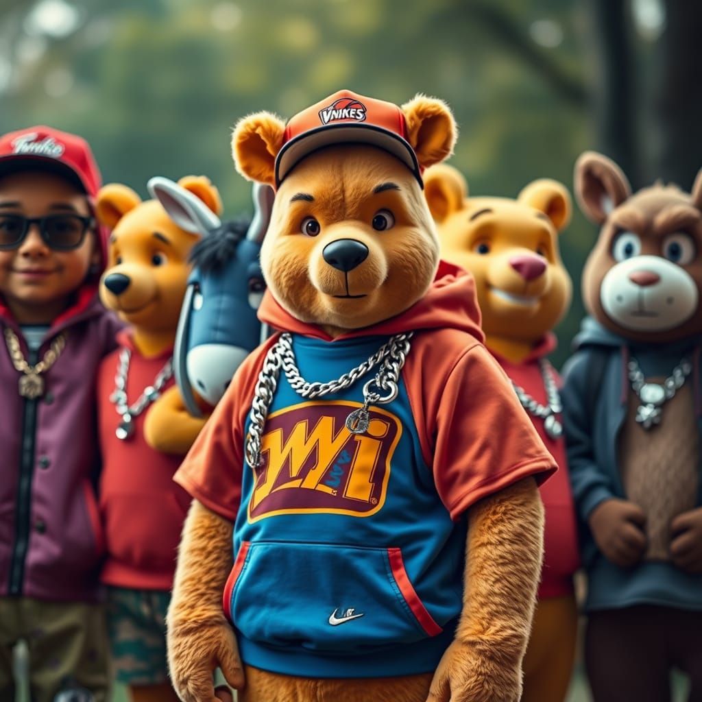 Winnie-the-Pooh Friends as Hip-Hop Icons in Photo Realistic ...