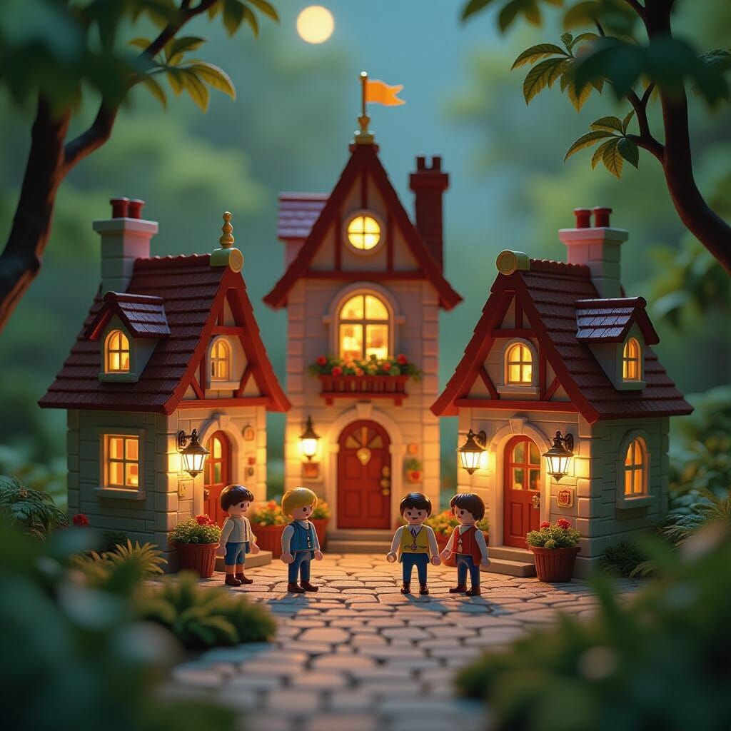 Playmobil Kingdom in Children's Storybook Style