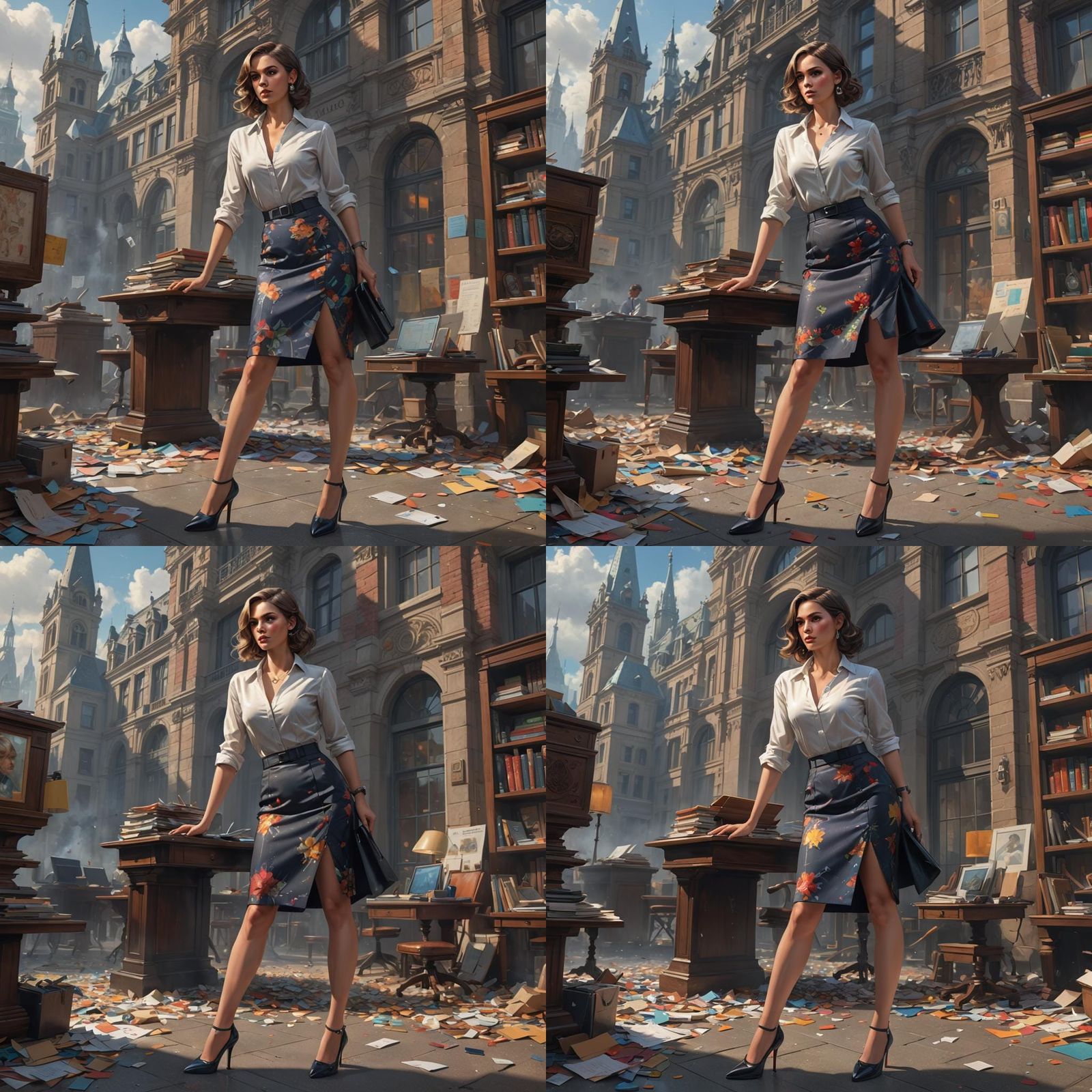 Secretary Portrait in Hyperdetailed Digital Art