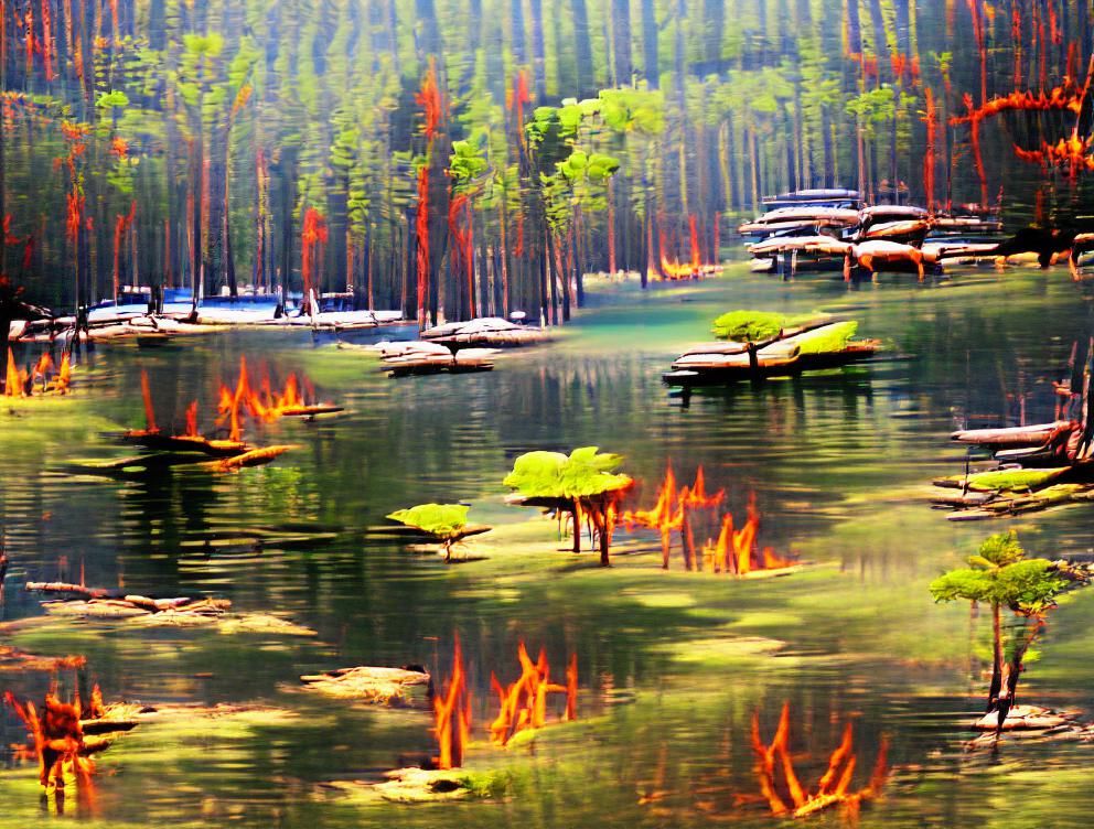 Hot Summer Day at Forest Lake