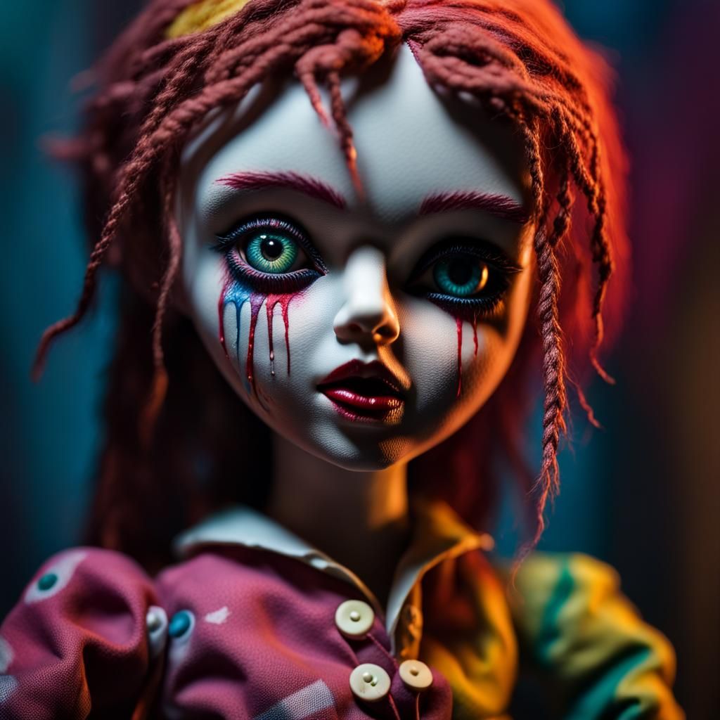 Hyperrealistic Evil Doll Concept Art