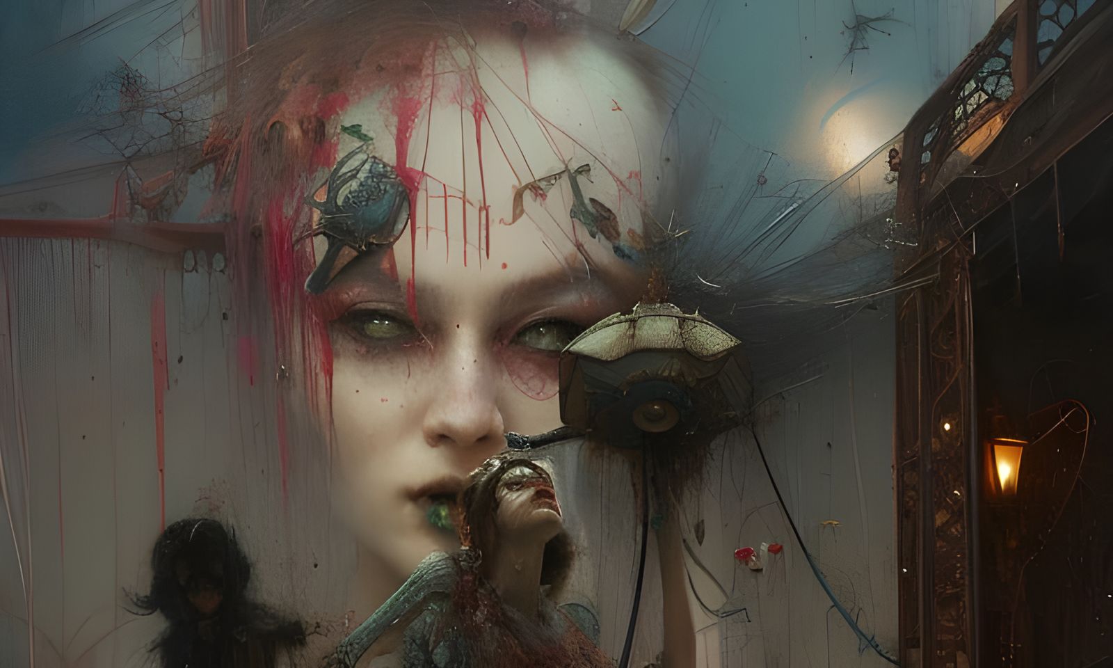 Haunted Carnival at Golden Hour: Hyperrealistic Detail