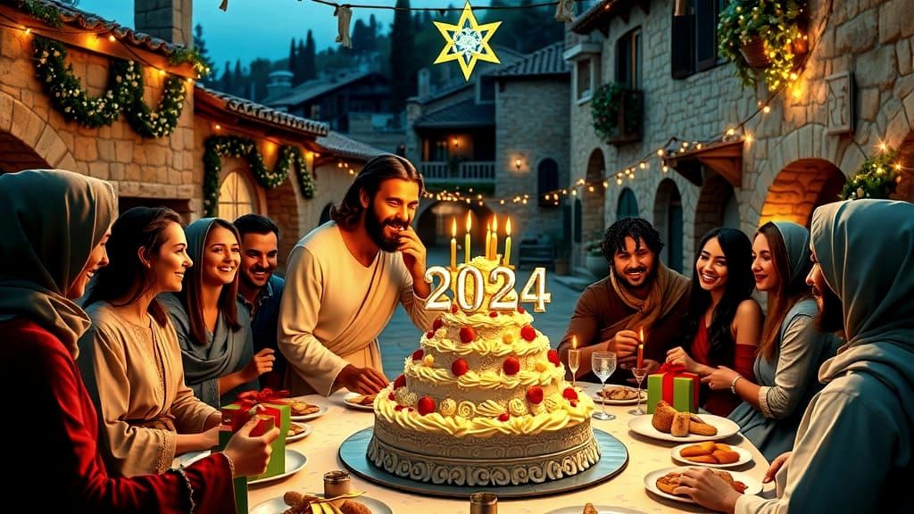 Joyful Christmas Celebration in a Timeless Israeli Village