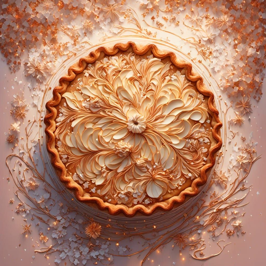 Intricate Apple Pie with Whimsical Details