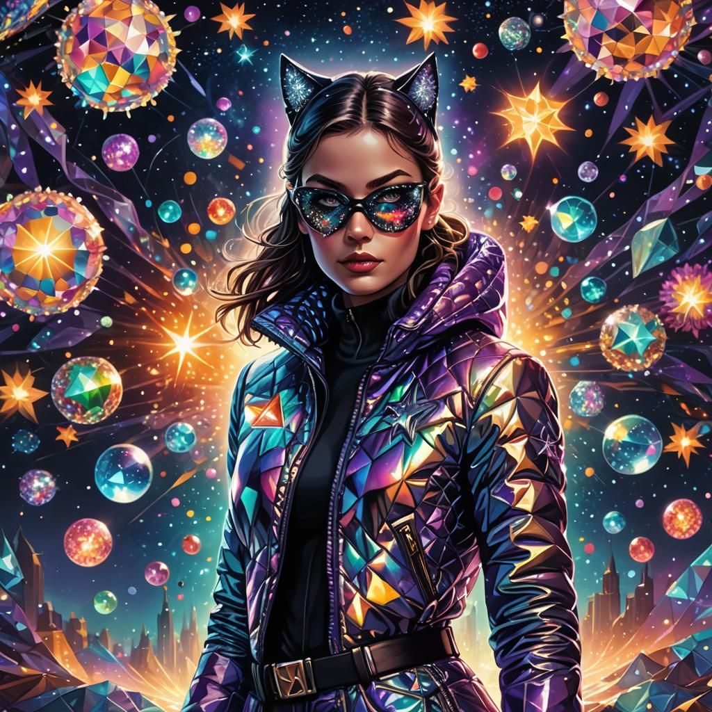 Quilted puffer jacket Catwoman