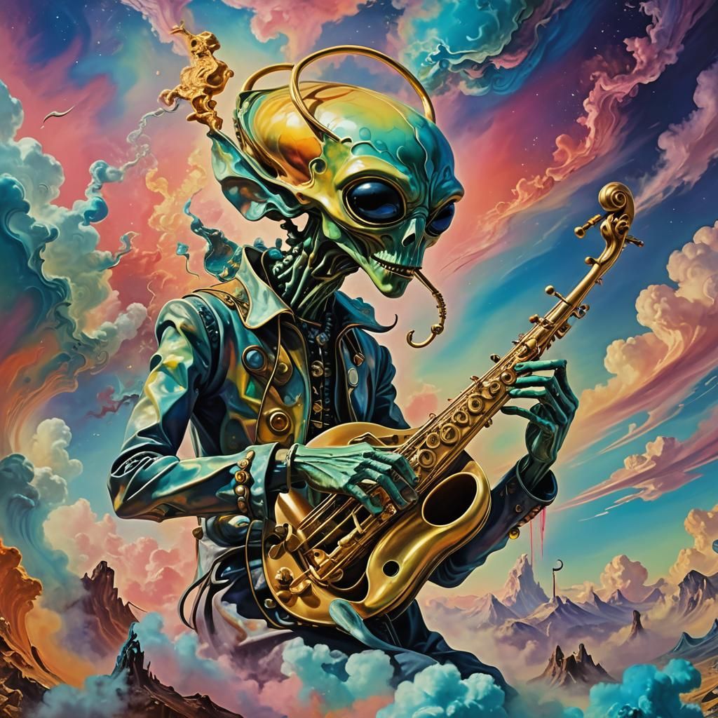 Alien Musician on a Psychedelic Planet