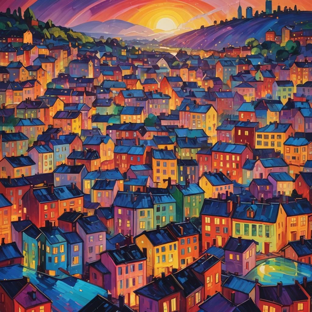 Rainbow World in Fauvist Expressionism