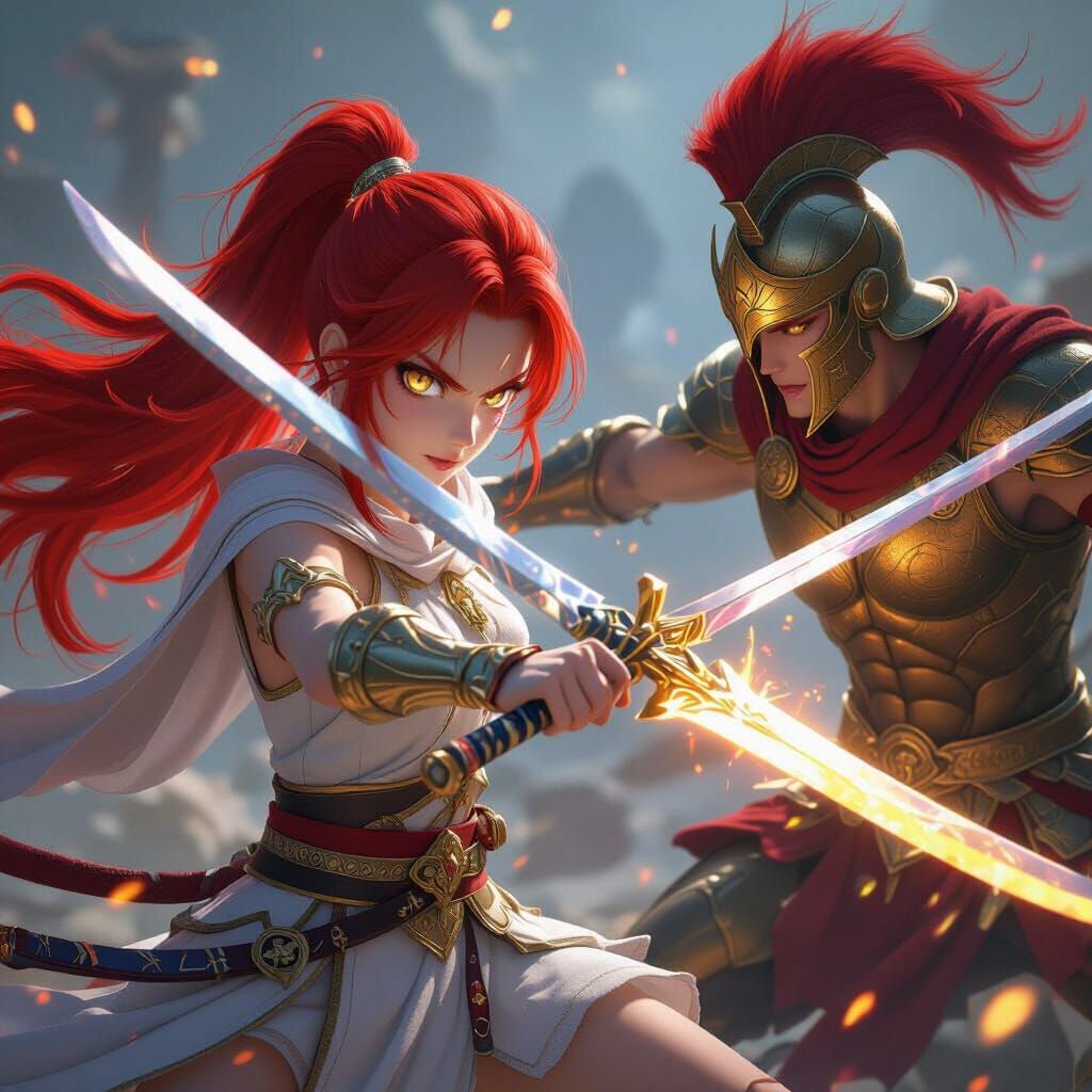 Adara, Olympian Goddess of Light, Battles Ares in 3D Anime S...