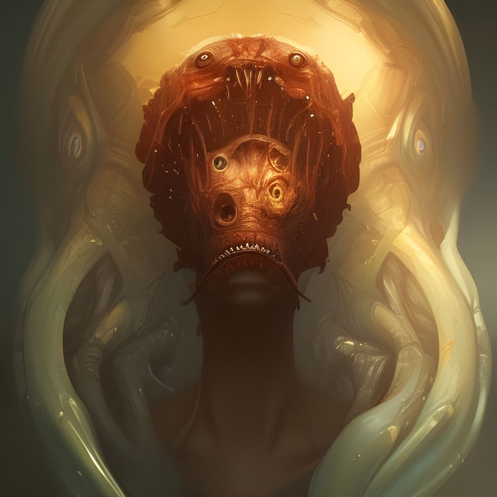 Demonic Eldritch Alien Parasite Portrait
