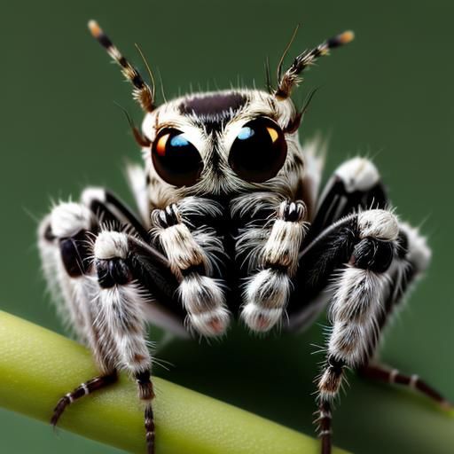 Cute Jumping Spider Portrait