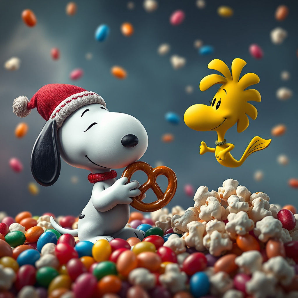 Snoopy and Woodstock's Snack Feast: Digital Matte Painting