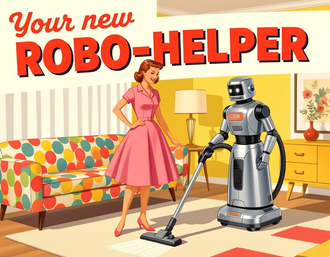 Retro Robot Butler Ad from the 1950s