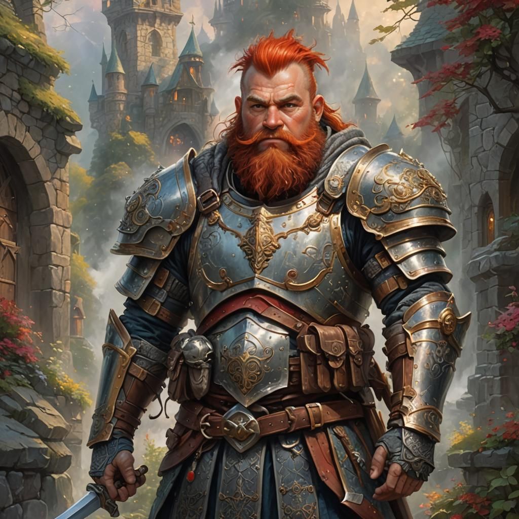 Dwarf Cleric in Full Plate Armor