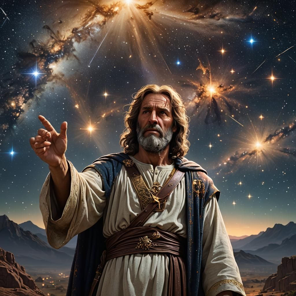 John the Apostle Witnessing a Miraculous Starry Sky