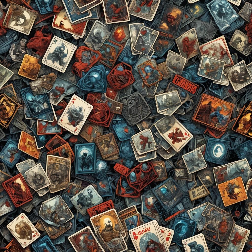 Dynamic Comic Book Art of Living Cards