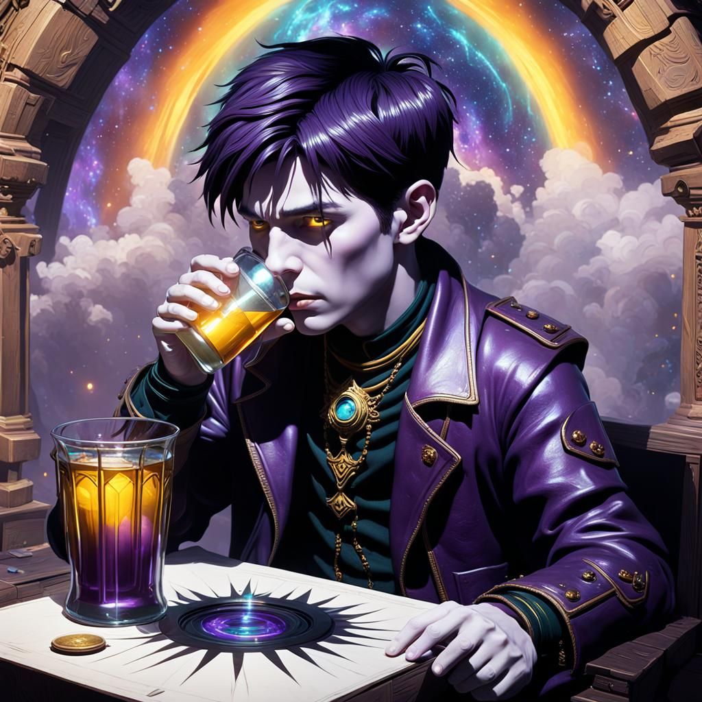 God Drinking the Universe: Dark Fantasy Concept Art