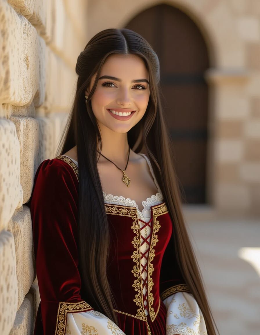 Medieval Spanish Beauty in Velvet Castle