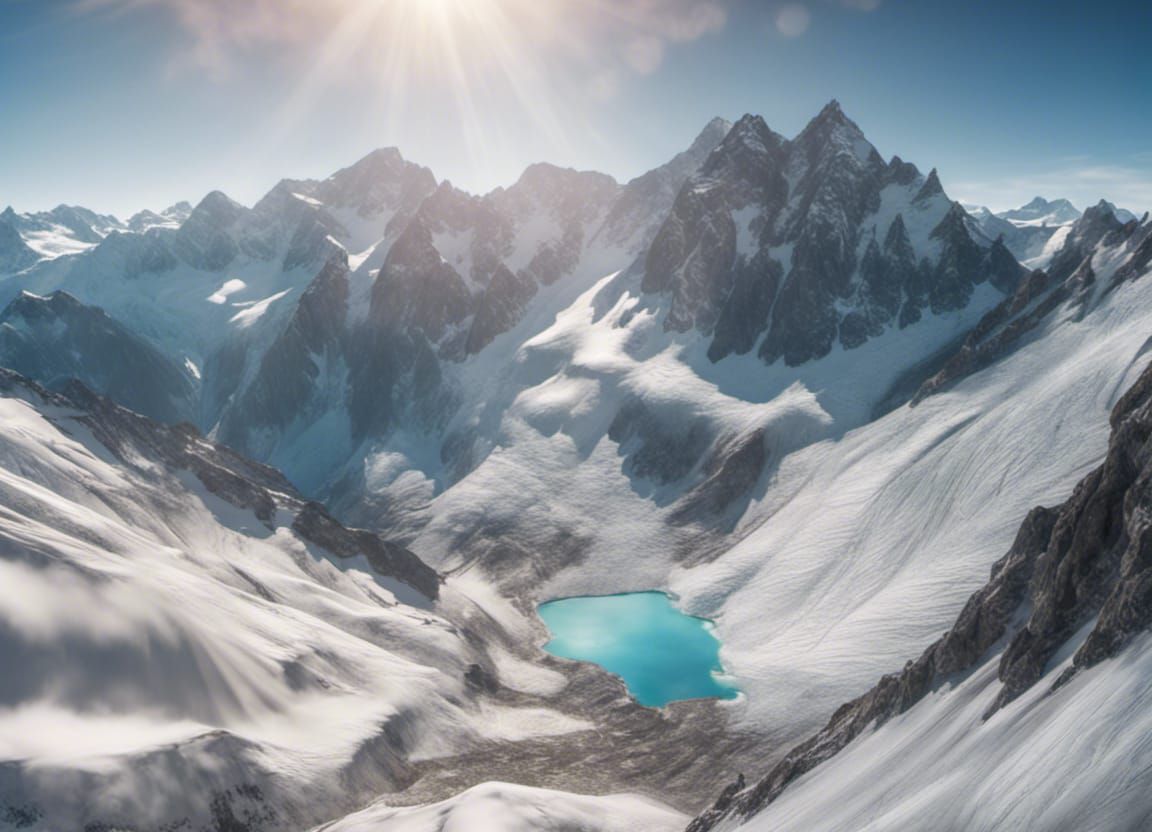 Breathtaking Glacier View in the High Alps
