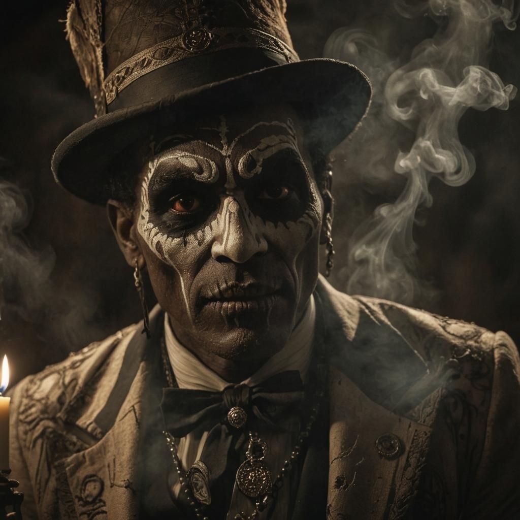 Baron Samedi Voodoo Ritual in Gothic Style