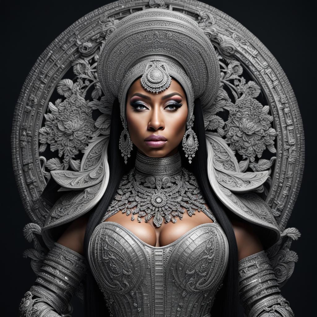 Hyperrealistic Portrait of Nicki Minaj in HDR