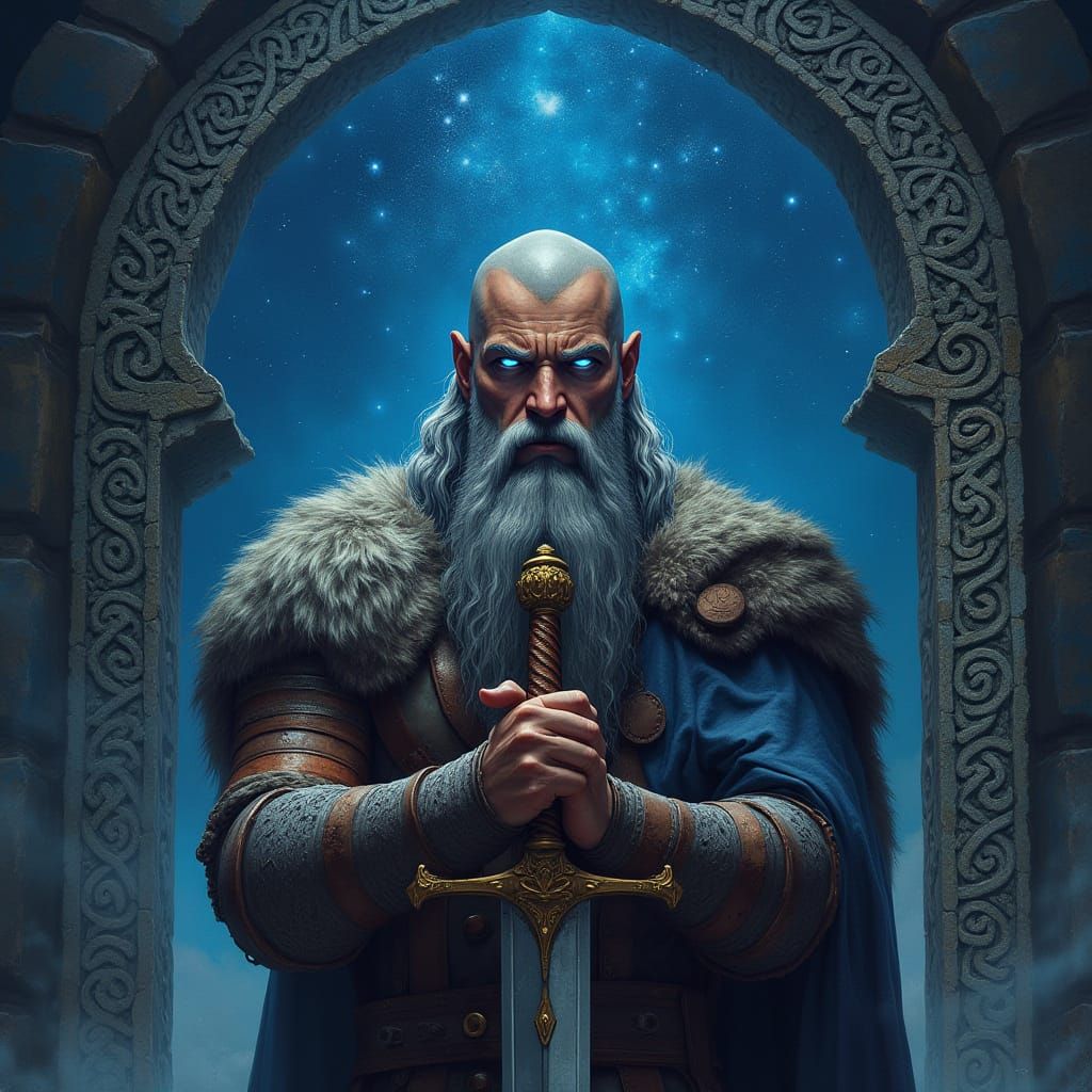 Viking Warrior at Valhalla Gates, Celtic Knots, Ethereal Lig...