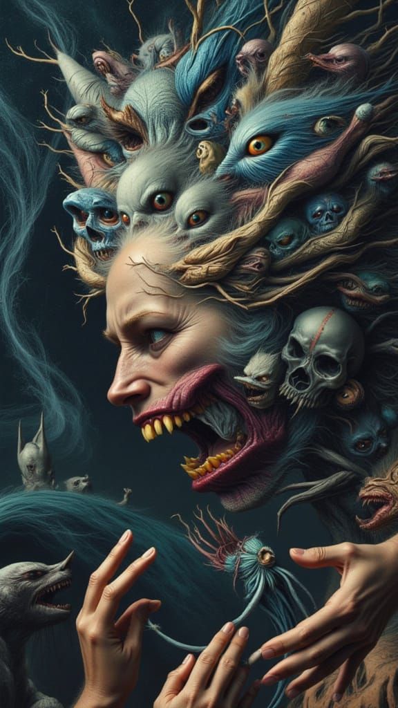 Nightmarish Mindscape of Contemplation and Madness