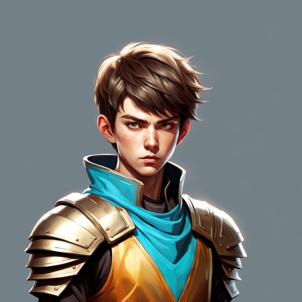 Young D&D Monk Fighter in Dynamic Pose