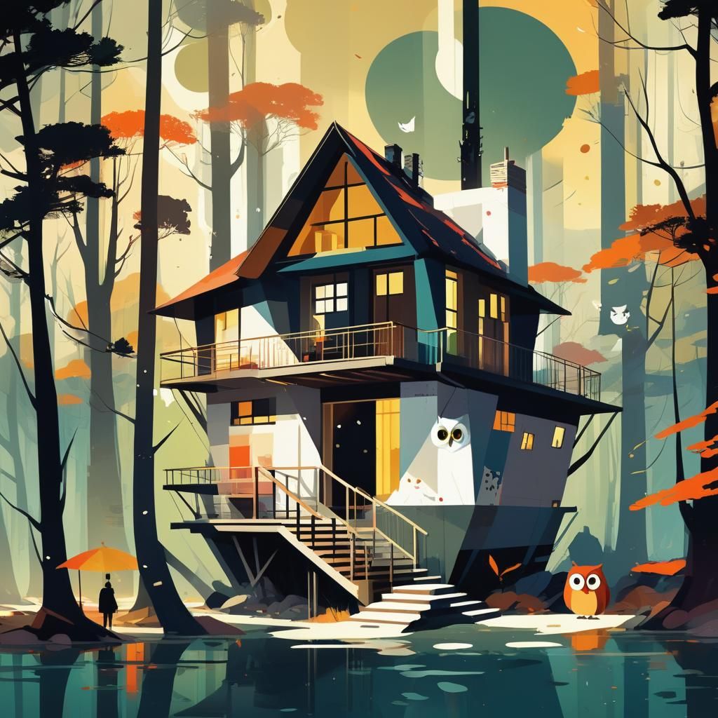 in the minimalist illustrative style of Yanz Gutierrez, Lina Ngo, Pace Wilder, Jeff Paulsrudd, pascal campion, BakaArts,...