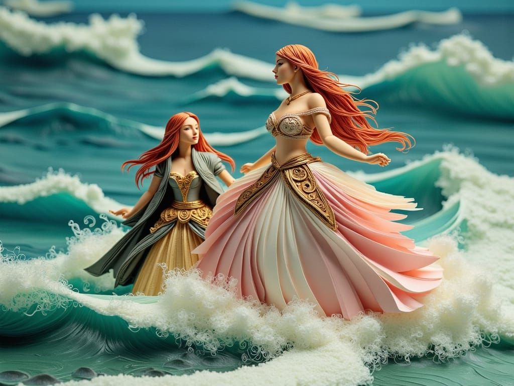 Brunilde in Eterea Gaze, as in the Style of Arthur Rackham