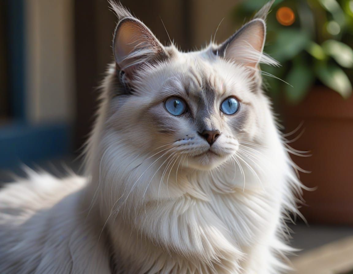 Majestic Blue-Point Balinese Cat Photography