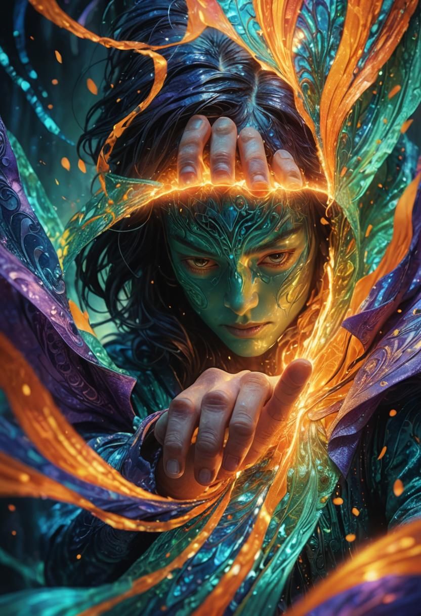 Fantasy Figure Emerges Through Reality Rift