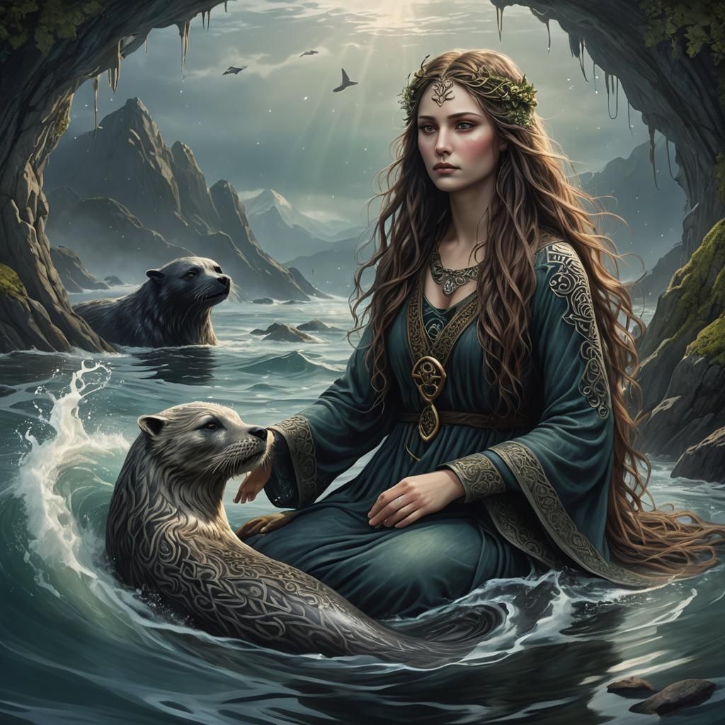 Mythical Selkie Transformation: Celtic Folklore Art