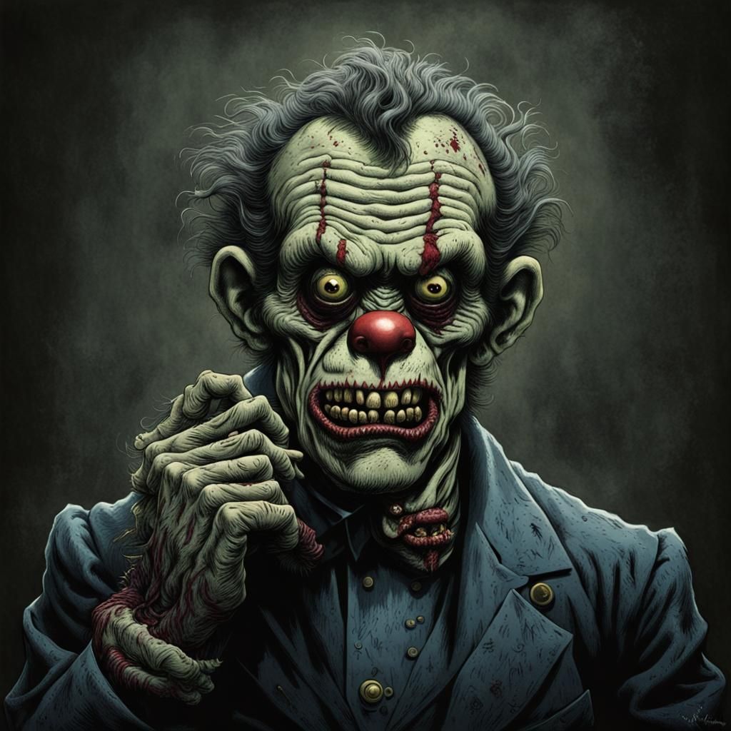 Horror Mashup Inspired by Crumb, Doré, and Rutkowski