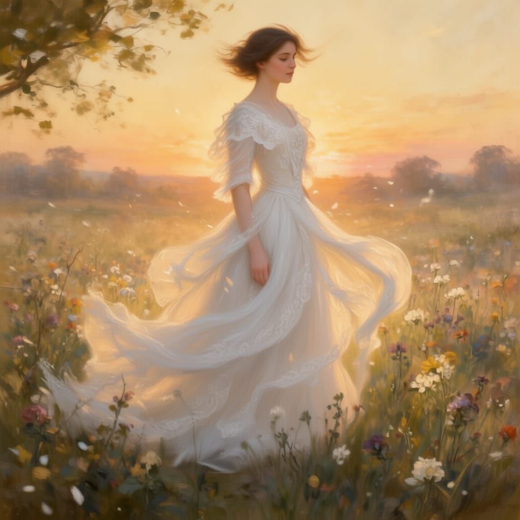 Ethereal Bride of the Wind: A Majestic Creation