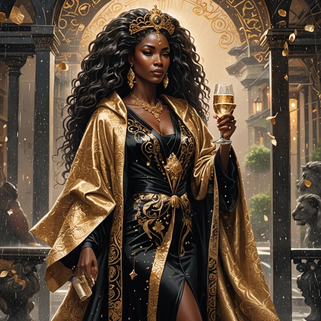 Zodiac Leo Queen with Lioness in Fantasy Art