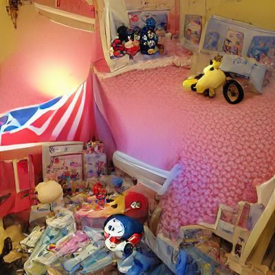 Overindulged Child's Room: A Scene of Excess
