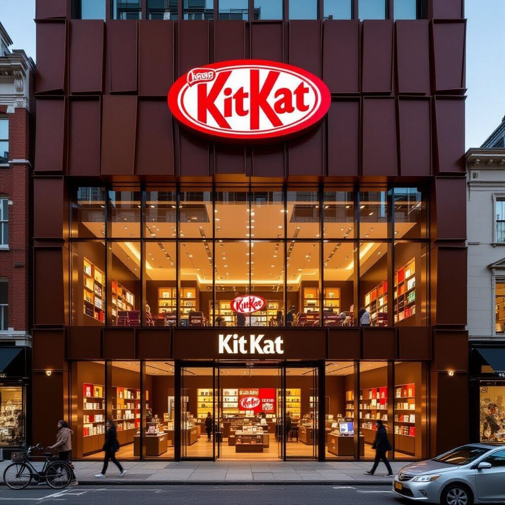 Modern Building Facade Resembles Giant Kit Kat Bar