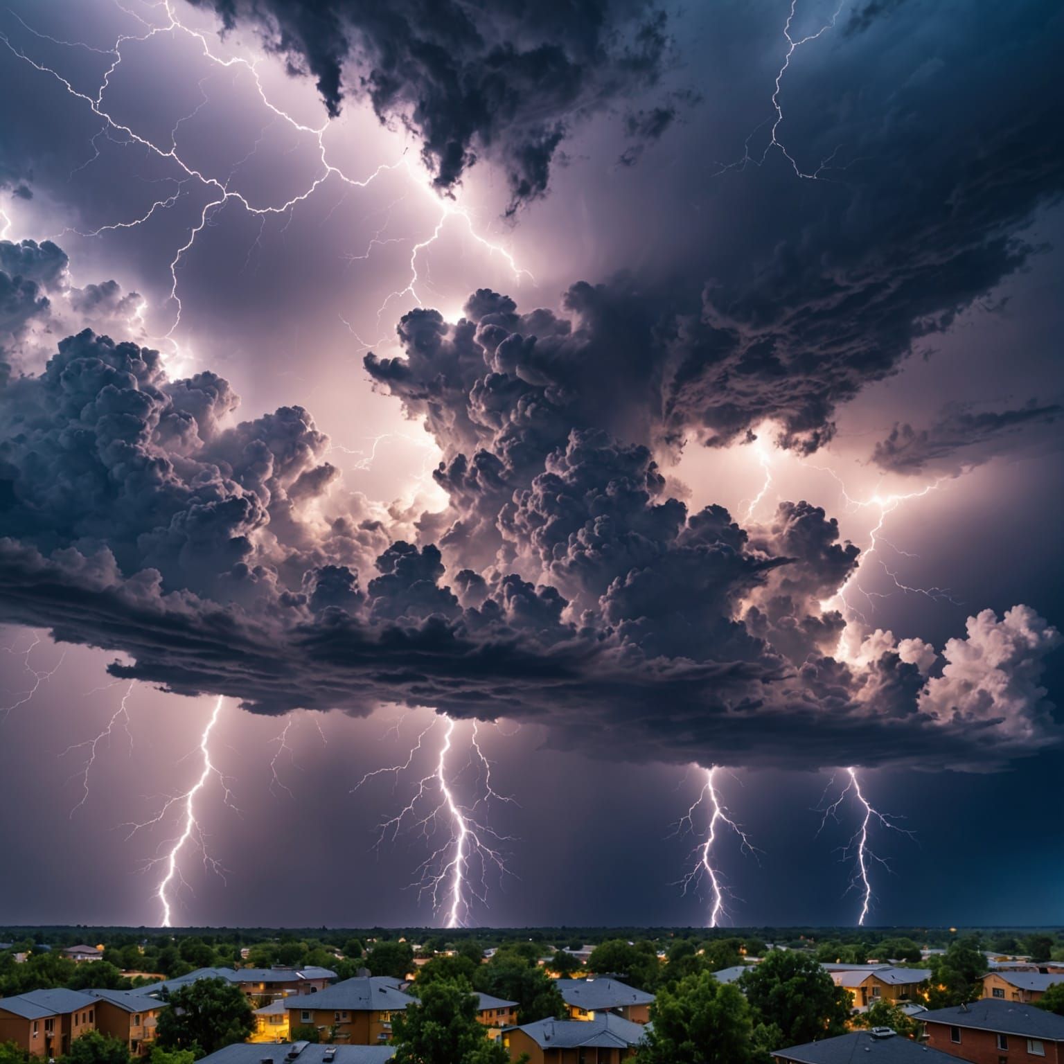Dramatic Thunderstorm Destroys Heaven with Lightning