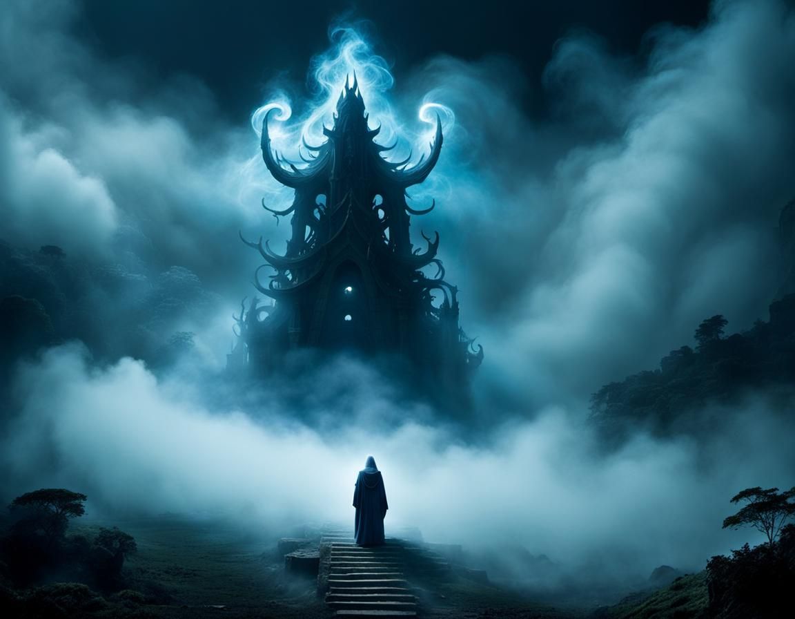 Ethereal Smoke Deity Between Worlds