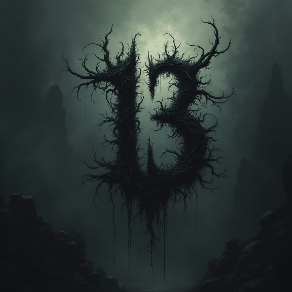Mysterious Dark Fantasy Logo with Twisted Typography