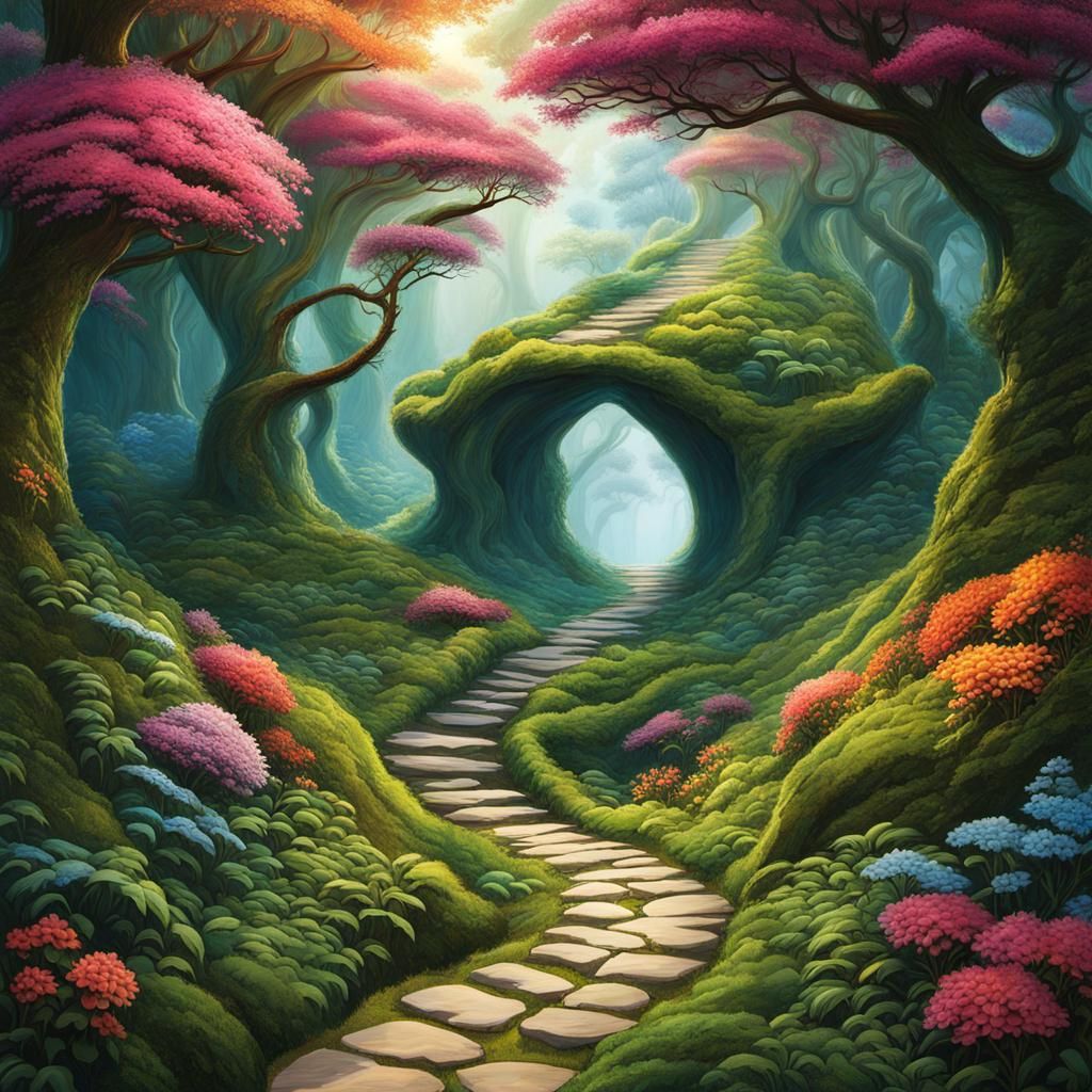 Enchanting Paths to Magical Realms: Digital Illustration