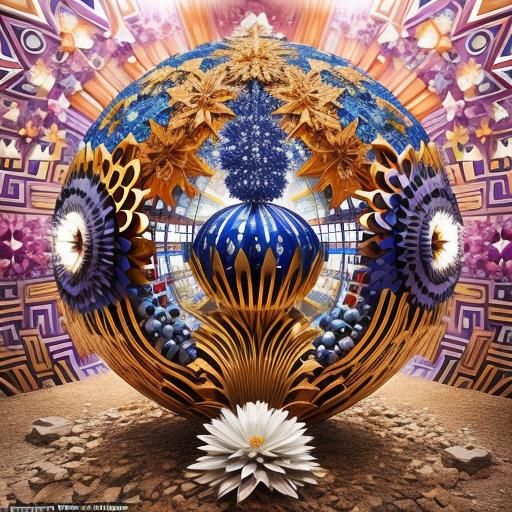 Vivid Kaleidoscope Fractal Mandala in Surreal Symmetry