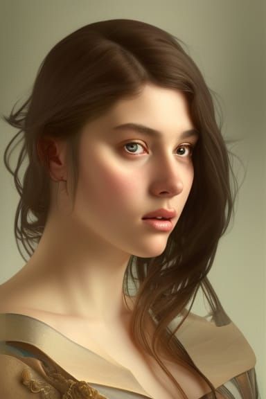 A beautiful brunette from the 1200s